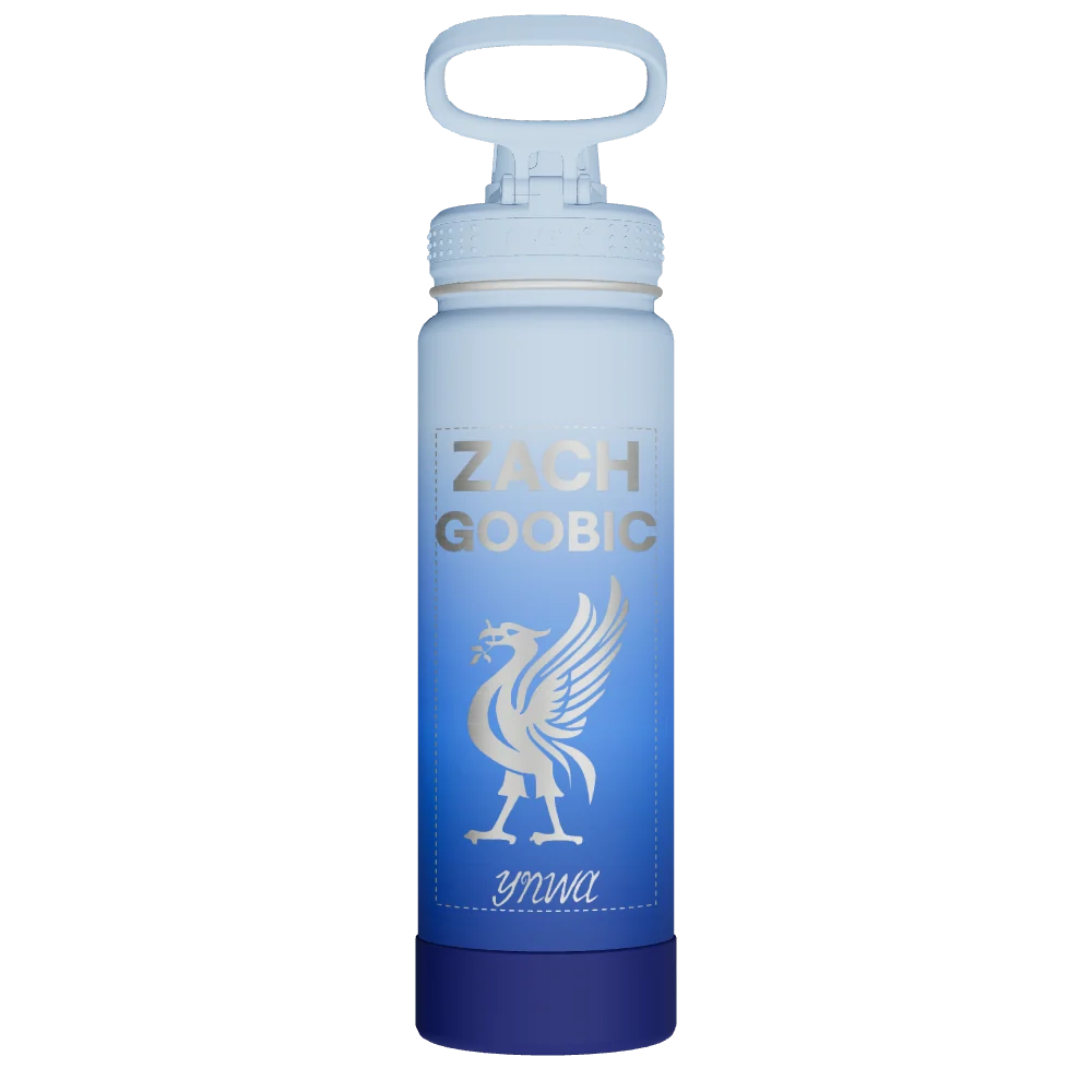 Takeya Actives Water Bottle With Spout Lid - 24oz Pacific Blue - Model 51396-TAKEYA-ACTIVES-WATER-BOTTLE-WITH-SPOUT-LID-CUSTOMIZED-36-24OZ-PACIFIC-BLUE