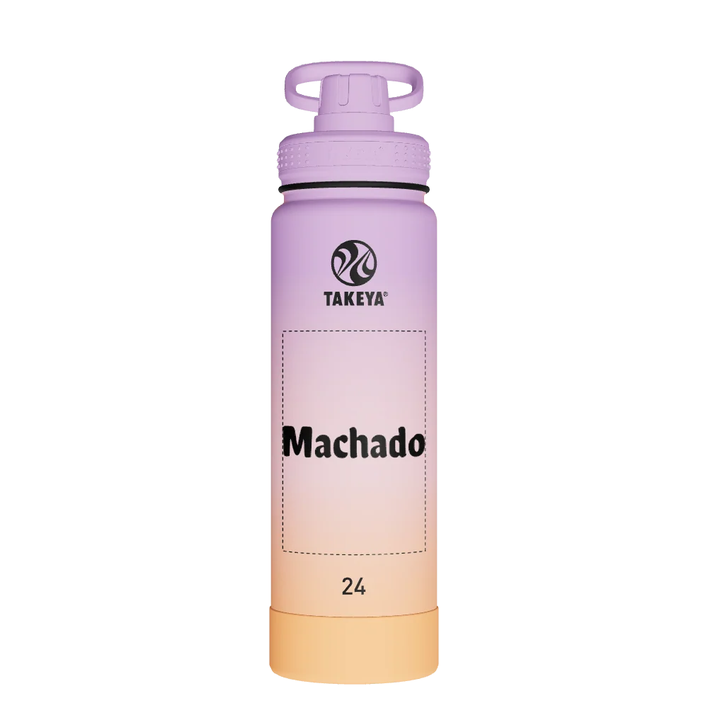 Takeya Actives Water Bottle With Spout Lid - 24oz Golden Hour - Model 51395-TAKEYA-ACTIVES-WATER-BOTTLE-WITH-SPOUT-LID-CUSTOMIZED-280-24OZ-GOLDEN-HOUR