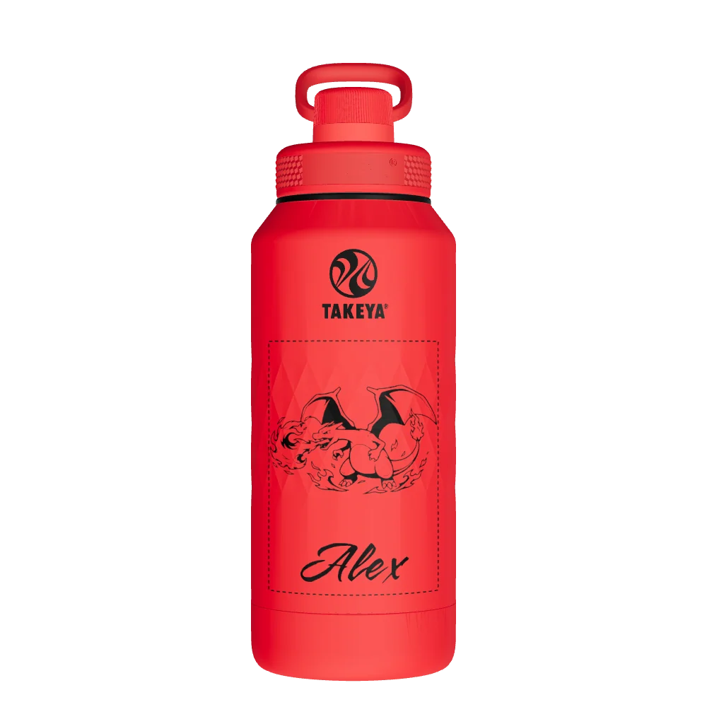 Takeya Sport Water Bottle - 32oz Crimson Spout - Model 51333-TAKEYA-SPORT-WATER-BOTTLE-CUSTOMIZED-103-32OZ-CRIMSON-SPOUT