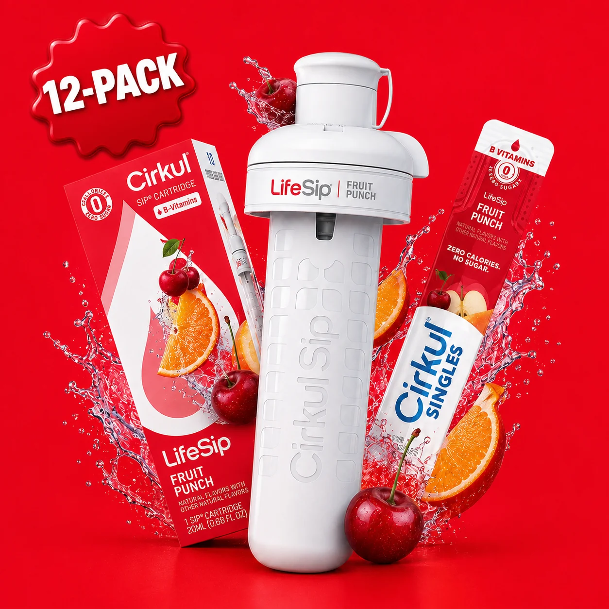 Cirkul 12-Pack Lifesip® Fruit Punch + FREE 12-Pack