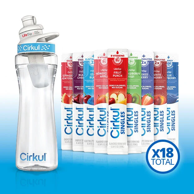 Cirkul 22oz. Plastic Bottle & FitSip® Mixed Berry