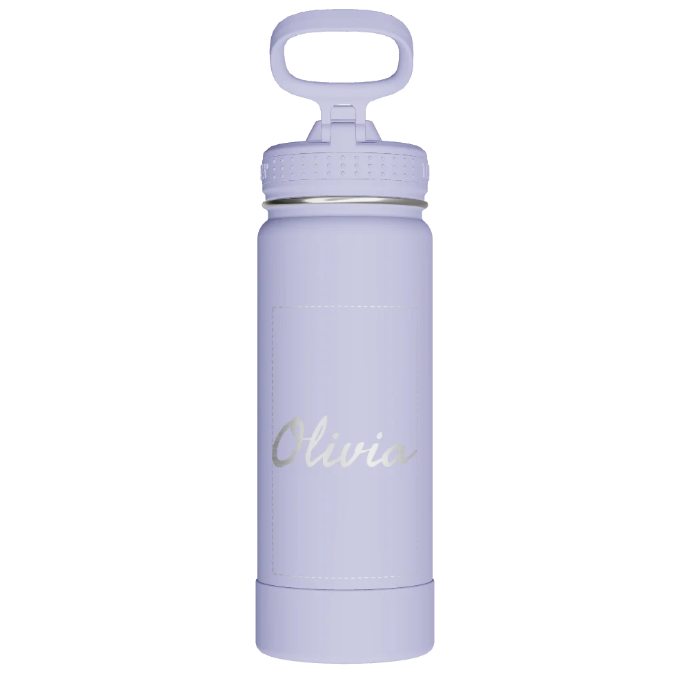 Takeya Actives Water Bottle With Straw Lid - 18oz Lavender Field - Model 51228-TAKEYA-ACTIVES-WATER-BOTTLE-WITH-STRAW-LID-CUSTOMIZED-133-18OZ-LAVENDER-FIELD