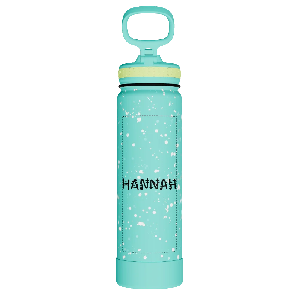 Takeya Actives Water Bottle With Straw Lid - 22oz Confetti Green Grass - Model 50434-TAKEYA-ACTIVES-WATER-BOTTLE-WITH-STRAW-LID-CUSTOMIZED-107-22OZ-CONFETTI-GREEN-GRASS