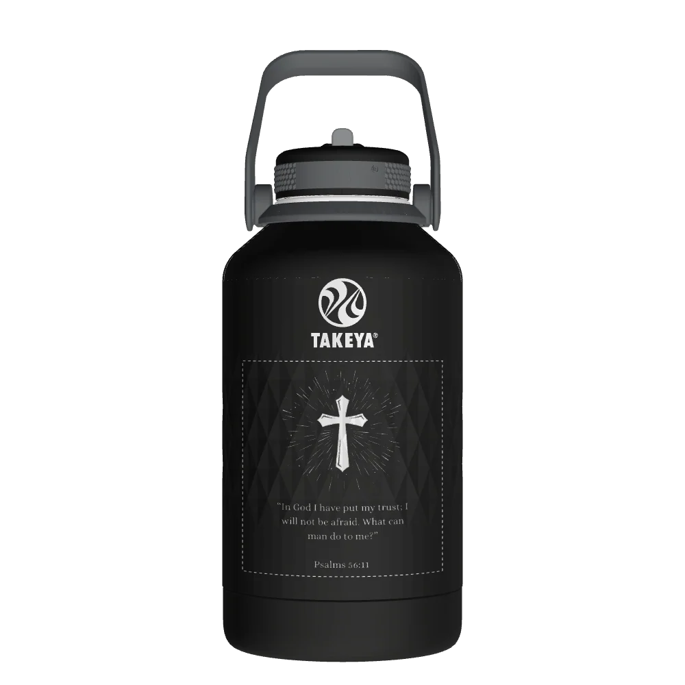 Takeya Sport Water Bottle - 64oz Obsidian Straw - Model 51365-TAKEYA-SPORT-WATER-BOTTLE-CUSTOMIZED-151-64OZ-OBSIDIAN-STRAW