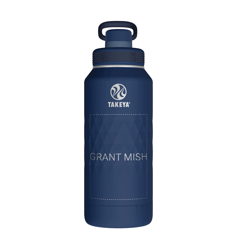 Takeya Sport Water Bottle - 32oz Indigo Spout - Model 51332-TAKEYA-SPORT-WATER-BOTTLE-CUSTOMIZED-308-32OZ-INDIGO-SPOUT