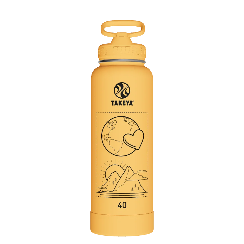 Takeya Actives Water Bottle With Straw Lid - 40oz Honeycomb - Model 51306-TAKEYA-ACTIVES-WATER-BOTTLE-WITH-STRAW-LID-CUSTOMIZED-156-40OZ-HONEYCOMB