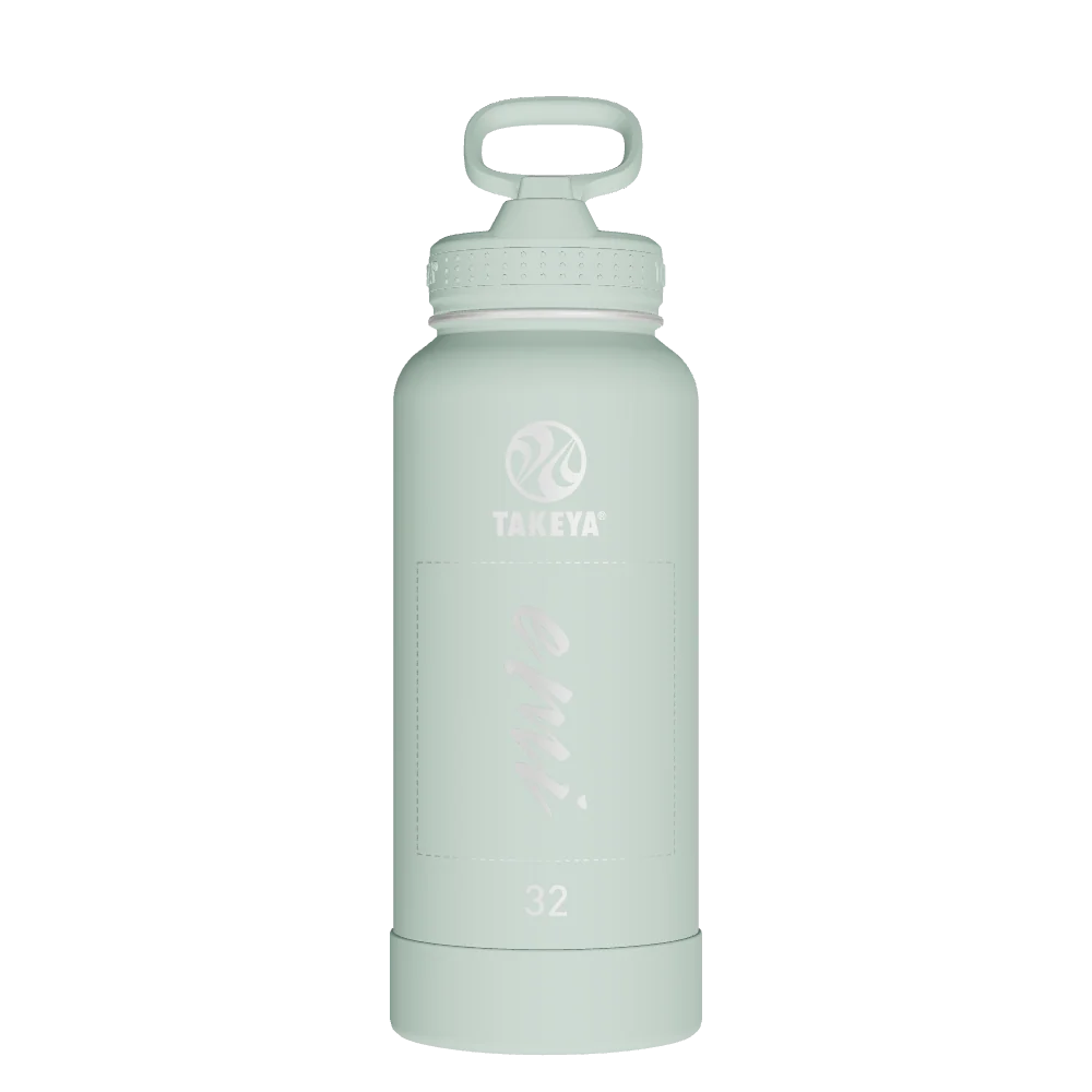 Takeya Actives Water Bottle With Straw Lid - 32oz Fresh Mint - Model 51245-TAKEYA-ACTIVES-WATER-BOTTLE-WITH-STRAW-LID-CUSTOMIZED-150-32OZ-FRESH-MINT