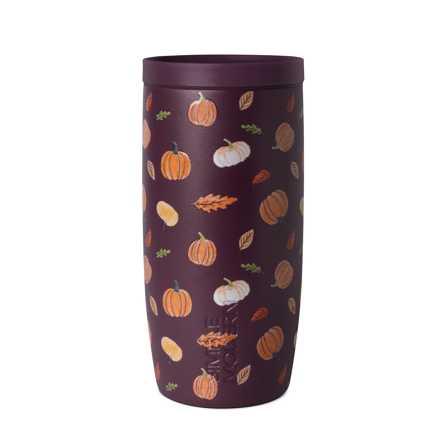 Simple Modern Voyager Tumbler - Signature - 16oz Pumpkin & Leaves