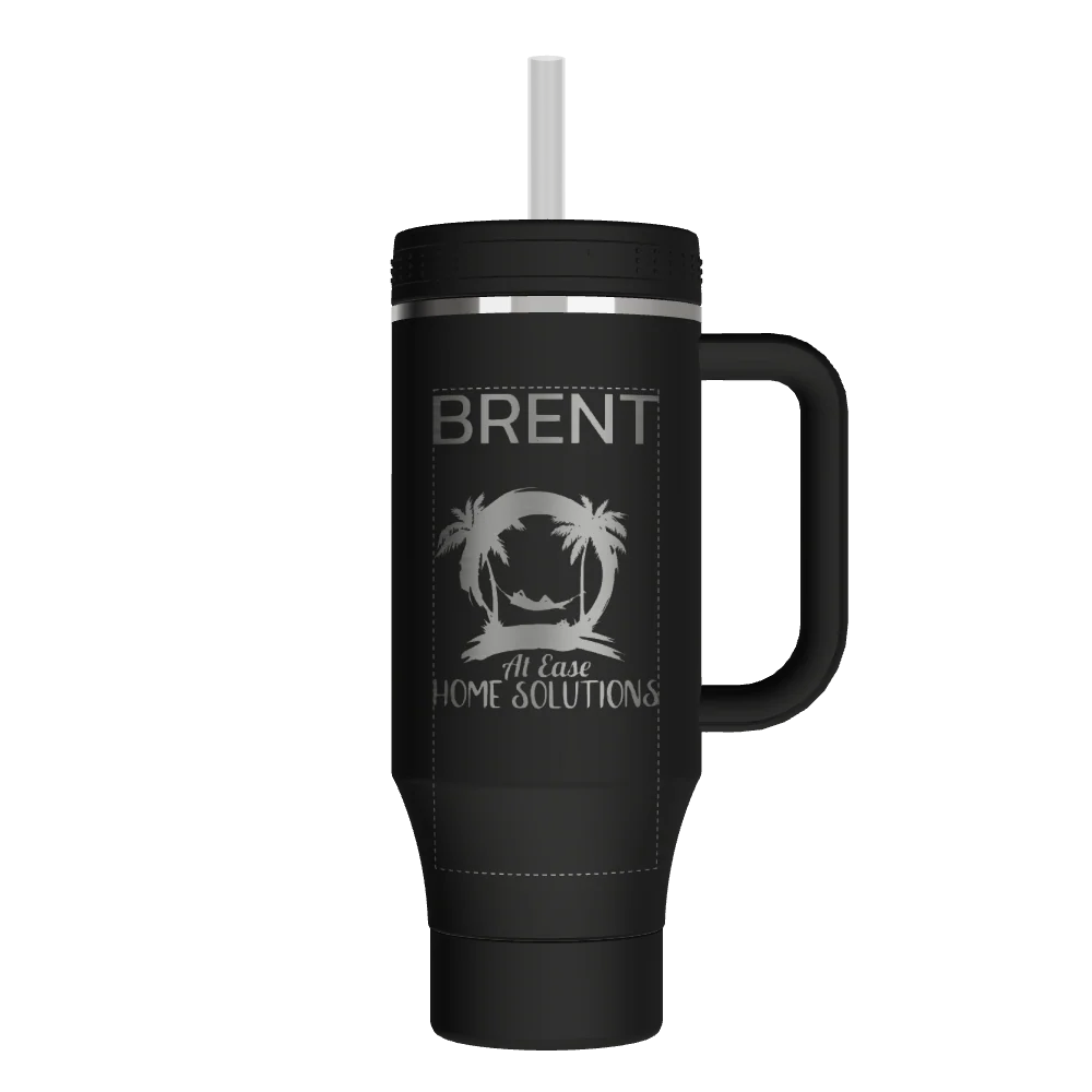 Takeya Straw Tumbler With Handle - 40oz Onyx - Model 52480-TAKEYA-STRAW-TUMBLER-WITH-HANDLE-CUSTOMIZED-24-40OZ-ONYX