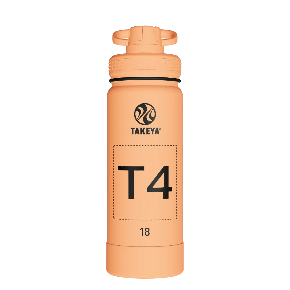 Takeya Actives Water Bottle With Spout Lid - 18oz Tart Orange