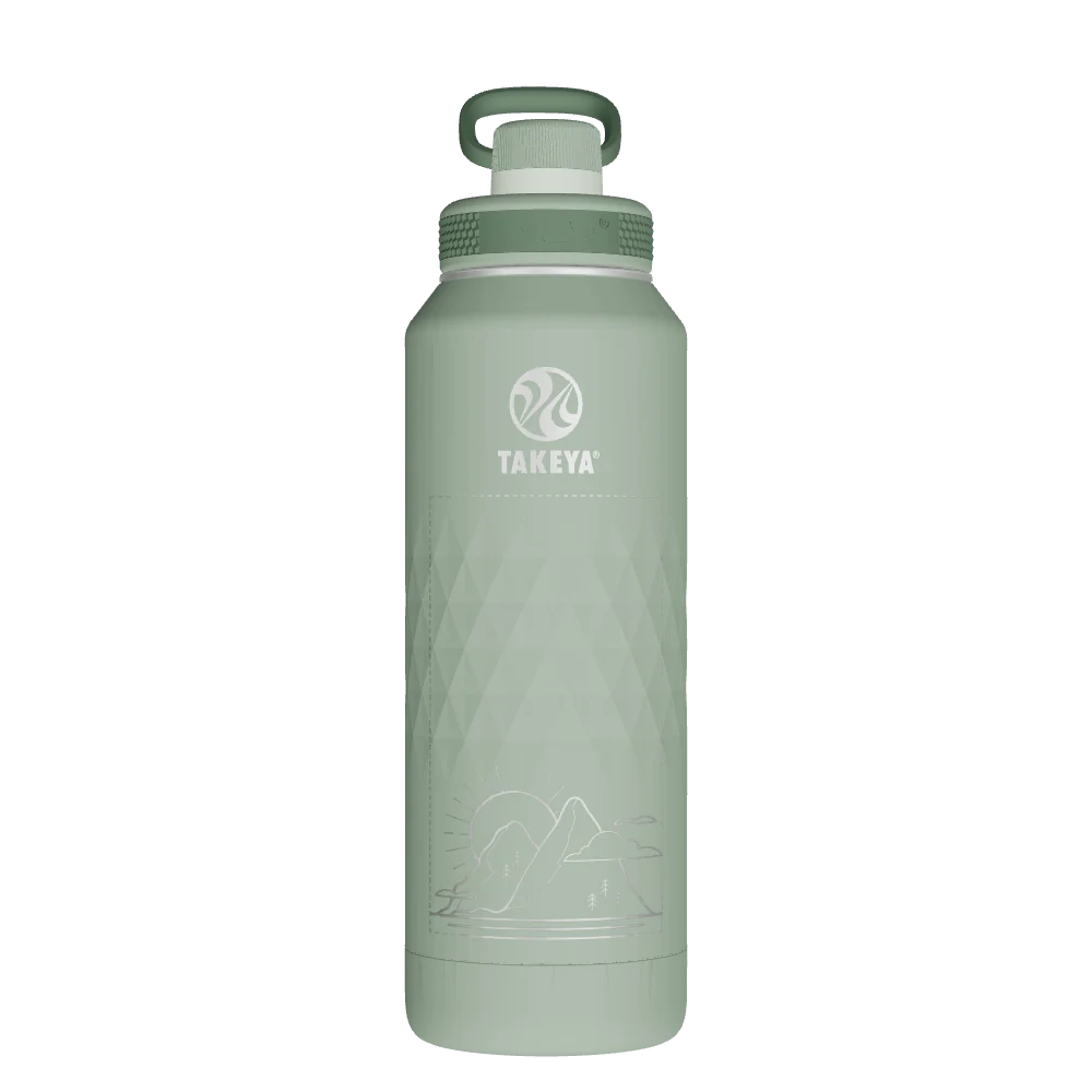 Takeya Sport Water Bottle - 40oz Eucalyptus Spout - Model 51350-TAKEYA-SPORT-WATER-BOTTLE-CUSTOMIZED-271-40OZ-EUCALYPTUS-SPOUT