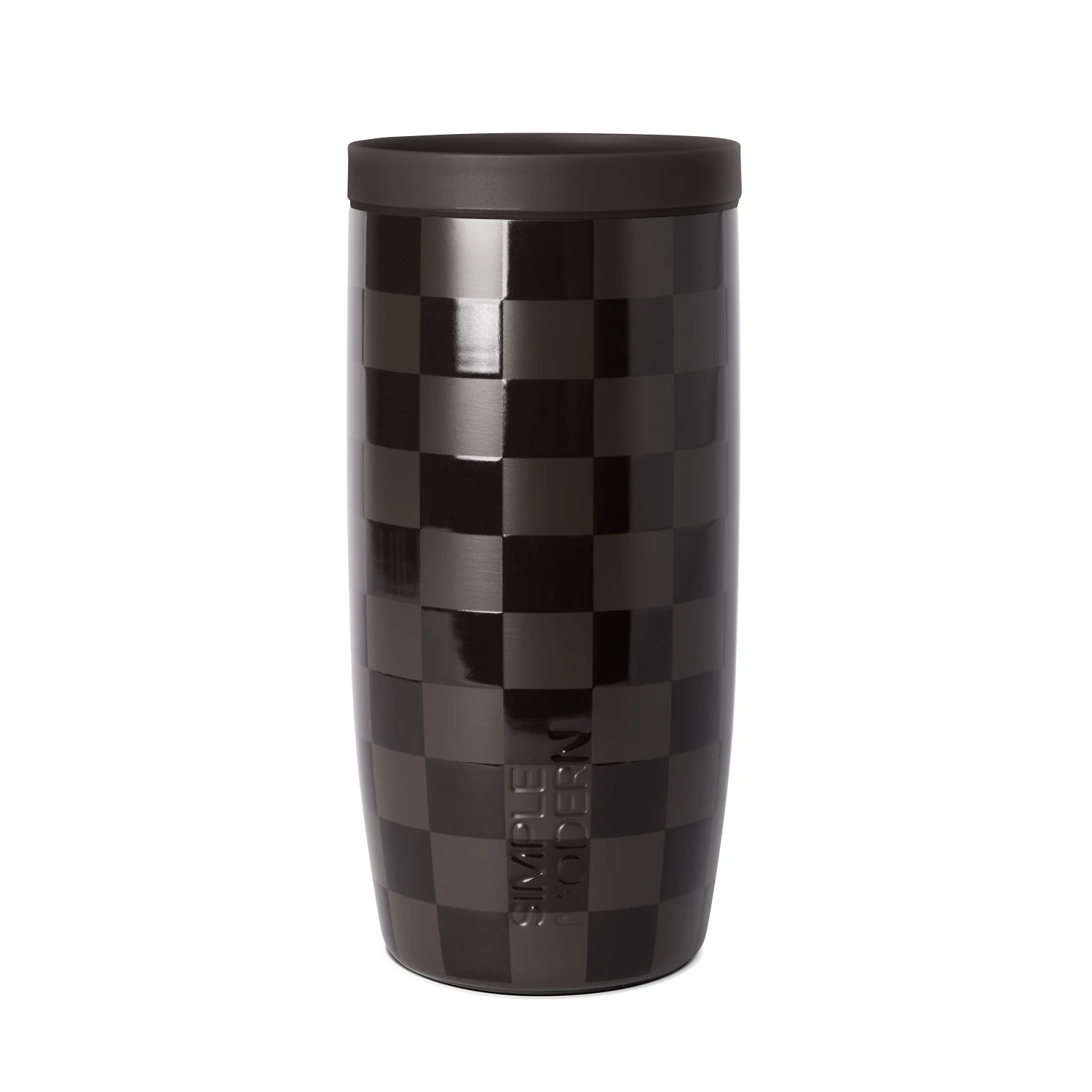 Simple Modern Voyager Tumbler - Signature - 16oz Espresso Checkmate