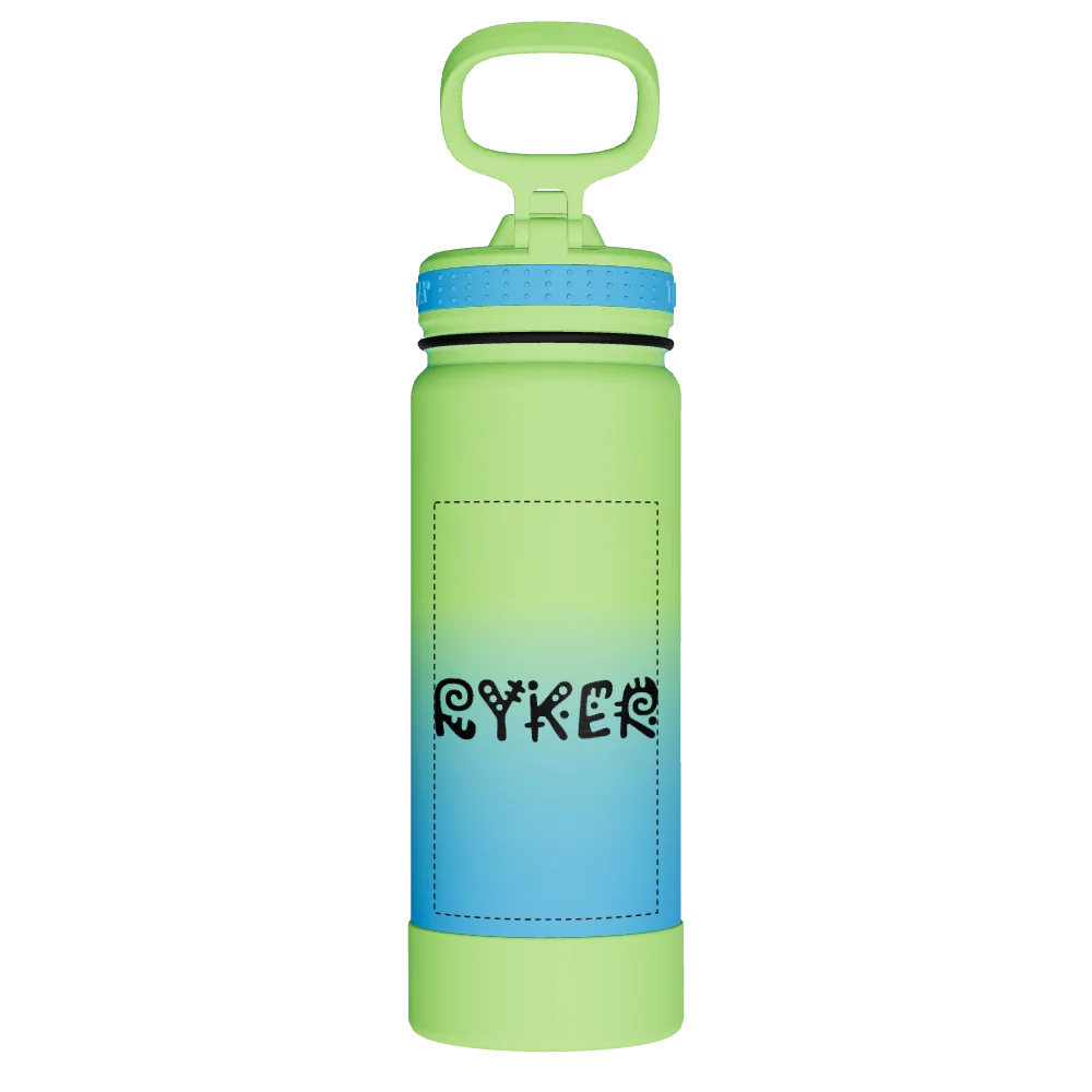 Takeya Actives Water Bottle With Straw Lid - 18oz Ombre Excitement - Model 51394-TAKEYA-ACTIVES-WATER-BOTTLE-WITH-STRAW-LID-CUSTOMIZED-112-18OZ-OMBRE-EXCITEMENT