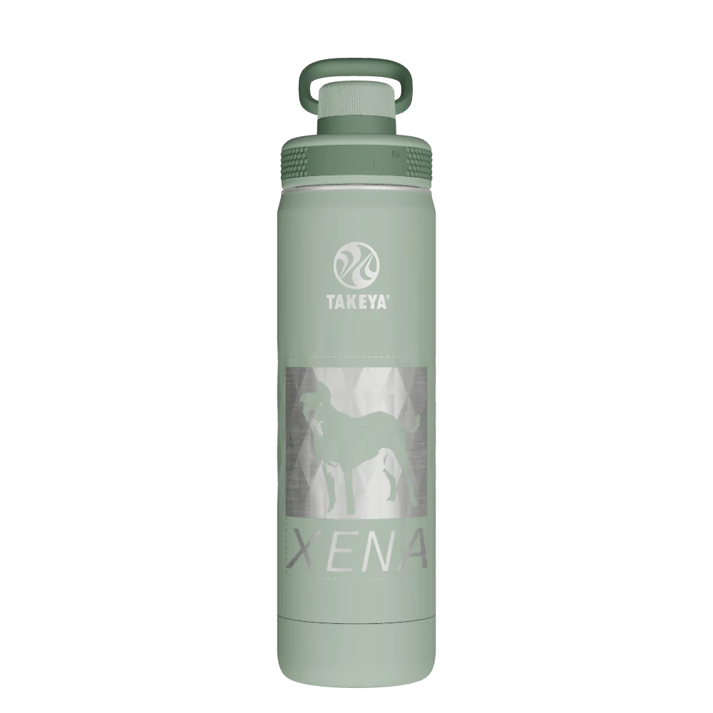 Takeya Sport Water Bottle - 22oz Eucalyptus Spout - Model 51318-TAKEYA-SPORT-WATER-BOTTLE-CUSTOMIZED-106-22OZ-EUCALYPTUS-SPOUT