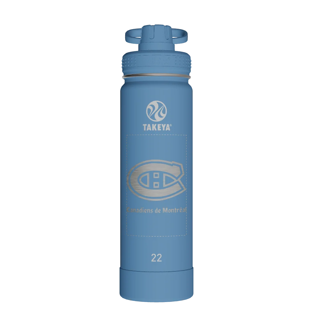Takeya Actives Water Bottle With Spout Lid - 22oz Bluestone - Model 50292-TAKEYA-ACTIVES-WATER-BOTTLE-WITH-SPOUT-LID-CUSTOMIZED-231-22OZ-BLUESTONE
