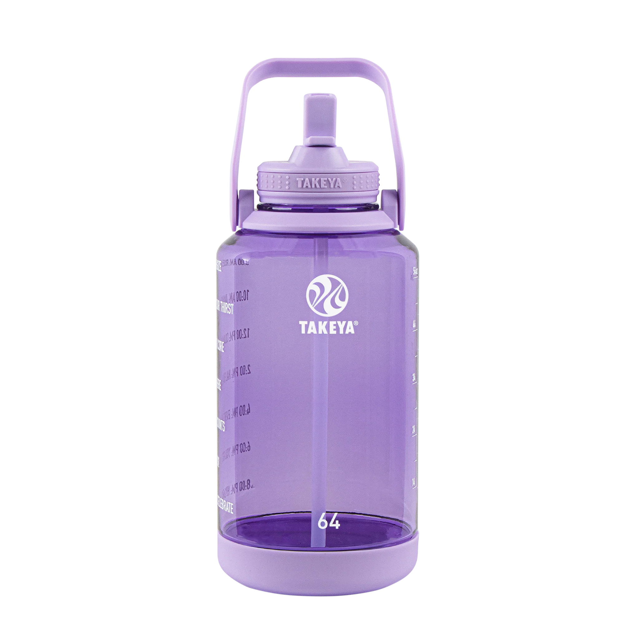 Takeya Tritan Motivational Water Bottle With Straw Lid