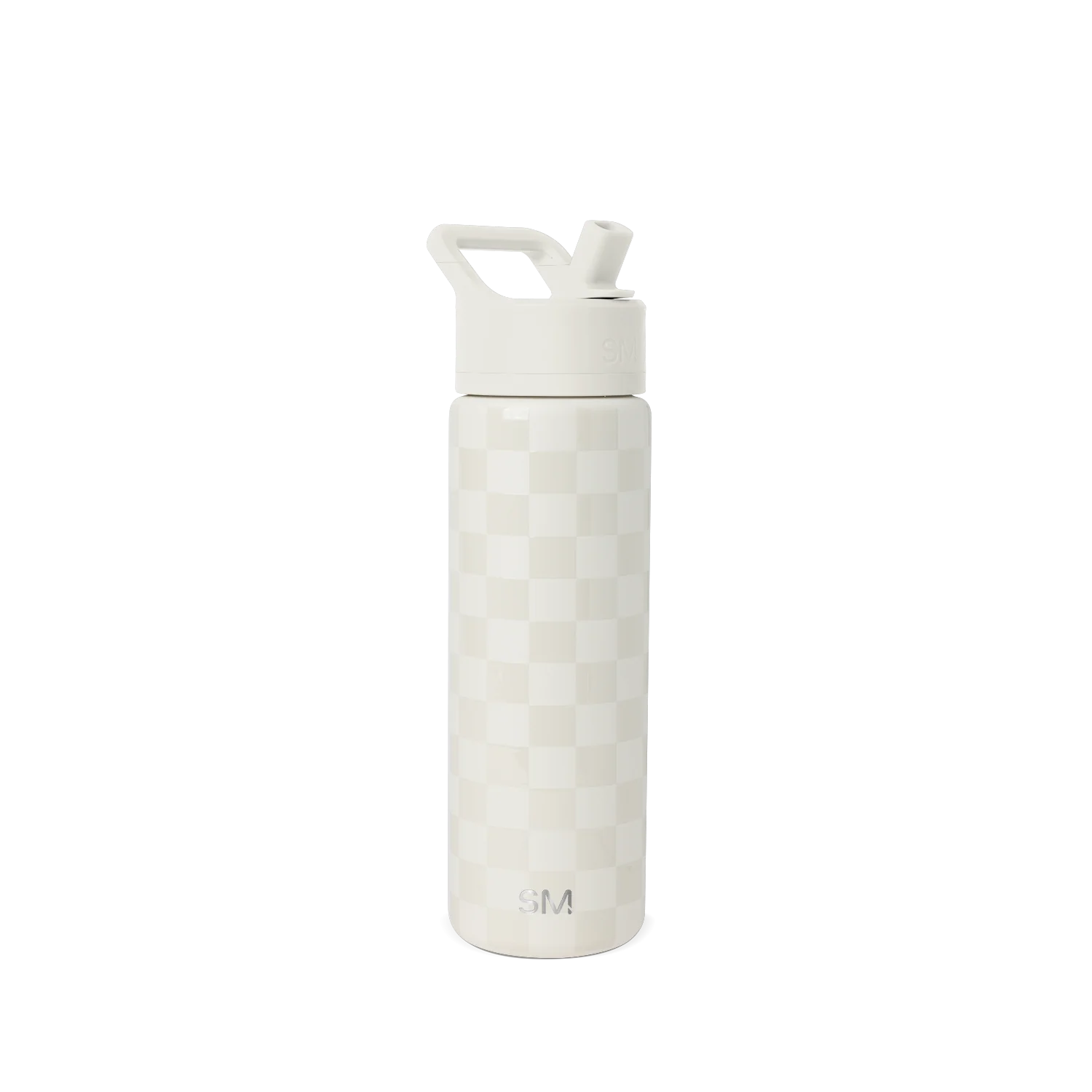 Simple Modern Summit Water Bottle with Straw Lid - 22oz Cream Checkmate