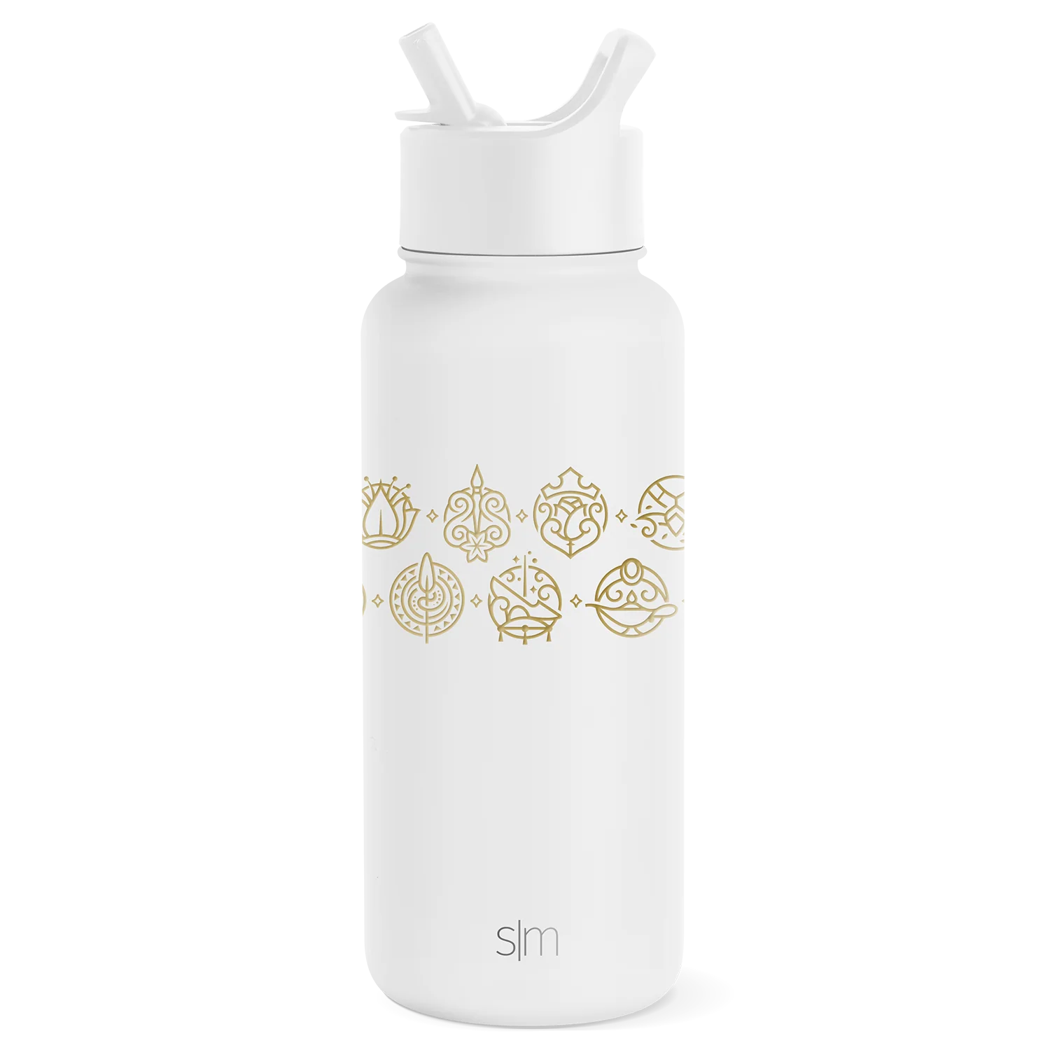 Simple Modern Disney Summit Water Bottle with Straw Lid - 32oz Disney Seal of a Princess