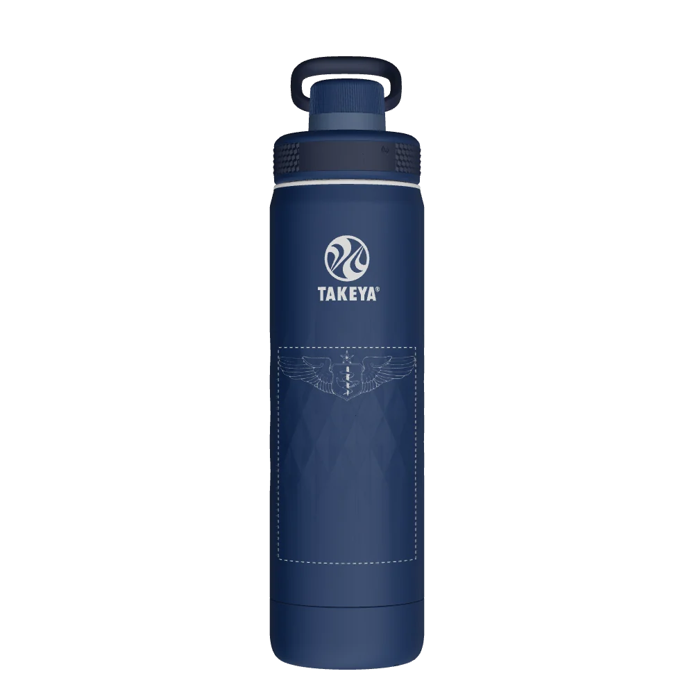 Takeya Sport Water Bottle - 22oz Indigo Spout - Model 51316-TAKEYA-SPORT-WATER-BOTTLE-CUSTOMIZED-60-22OZ-INDIGO-SPOUT