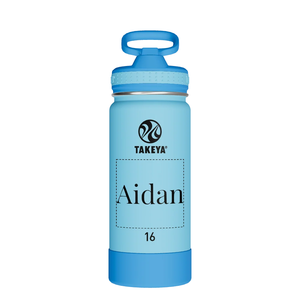 Takeya Actives Kids Water Bottle With Straw Lid - 16oz Atlantic/SailBlue