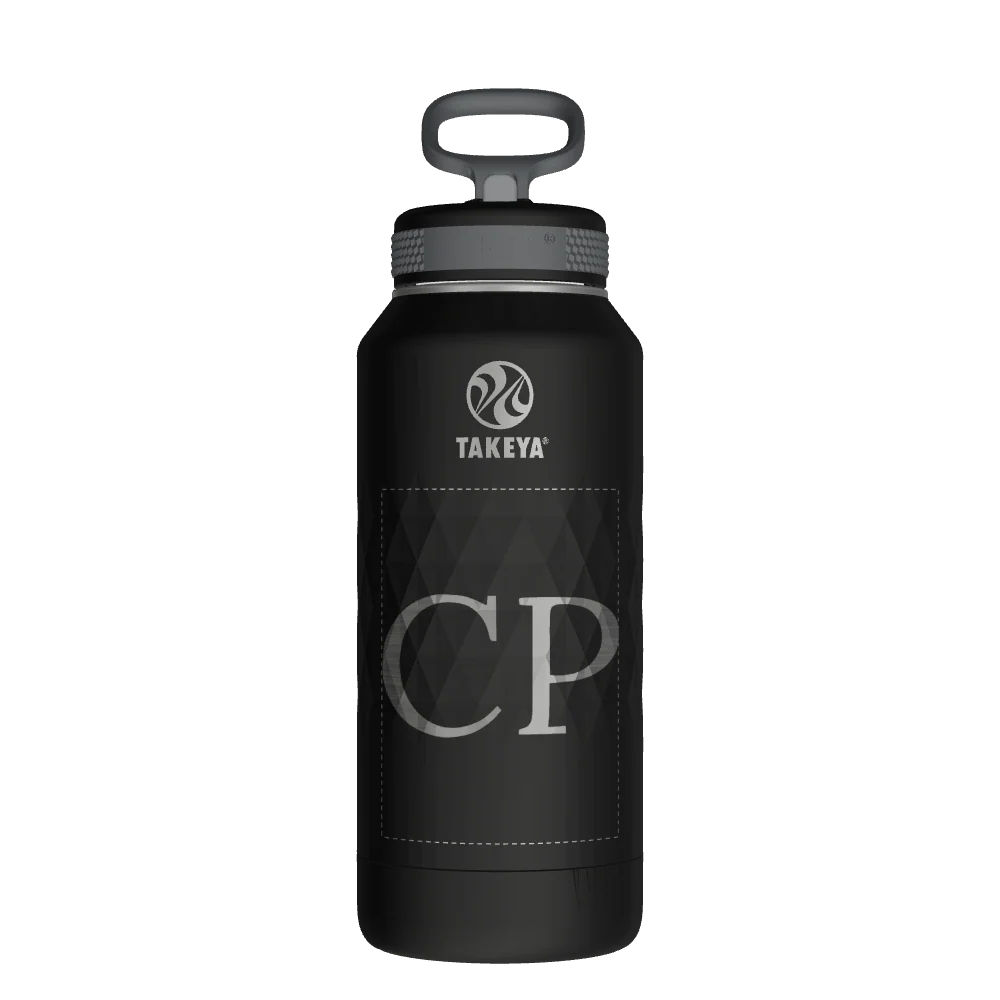 Takeya Sport Water Bottle - 32oz Obsidian Straw - Model 51339-TAKEYA-SPORT-WATER-BOTTLE-CUSTOMIZED-83-32OZ-OBSIDIAN-STRAW