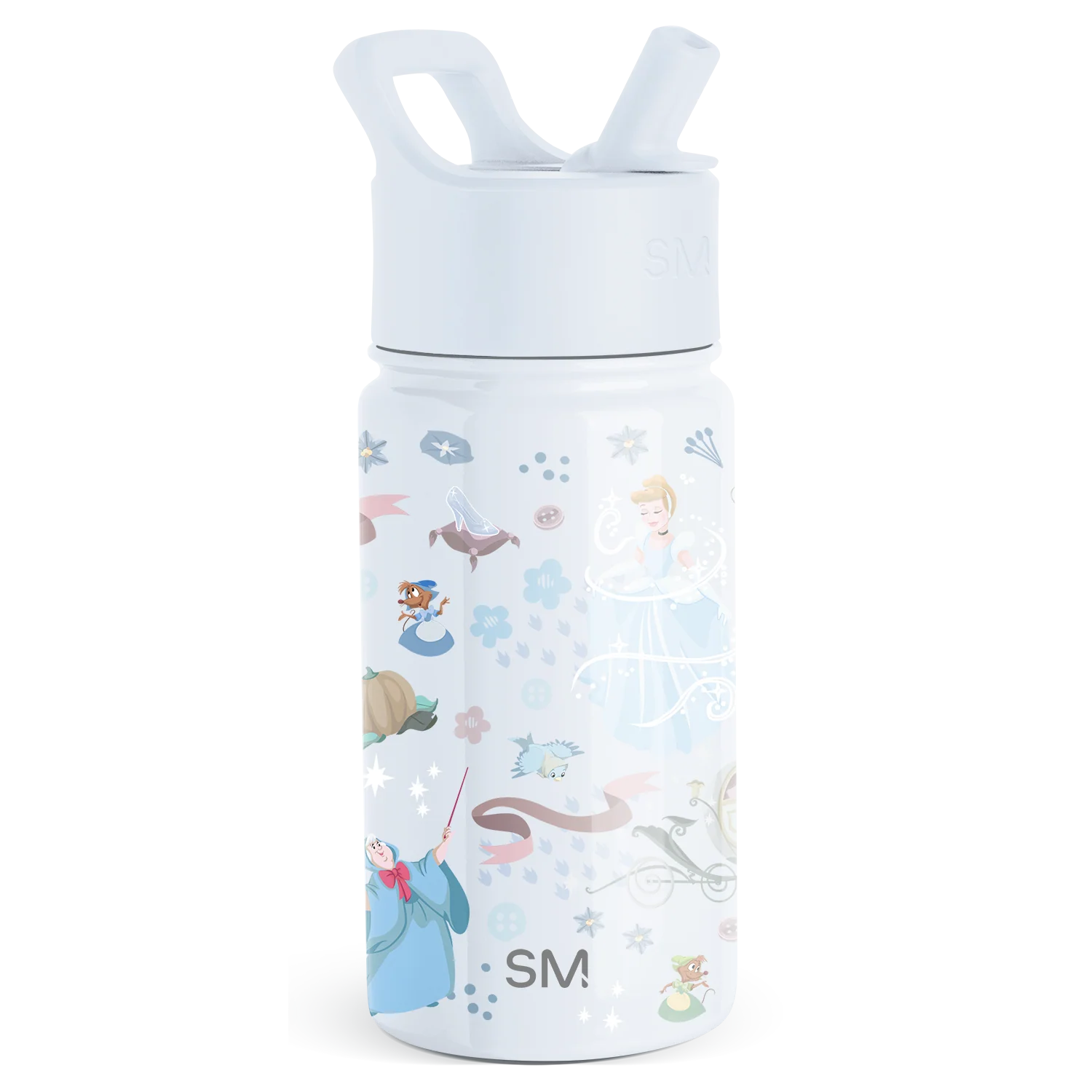 Simple Modern Summit Kids Water Bottle with Straw Lid - 14oz Cinderella Floral Wishes