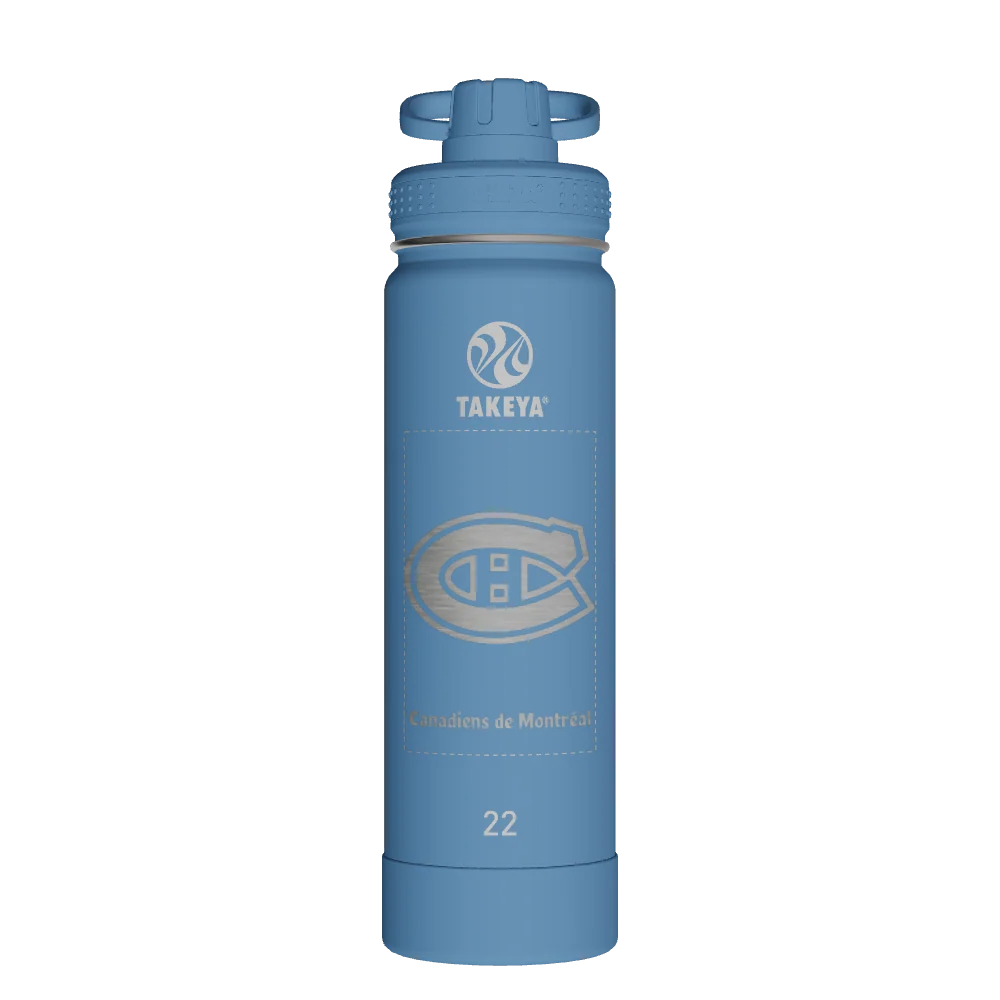 Takeya Actives Water Bottle With Spout Lid - 22oz Bluestone - Model 50292-TAKEYA-ACTIVES-WATER-BOTTLE-WITH-SPOUT-LID-CUSTOMIZED-120-22OZ-BLUESTONE