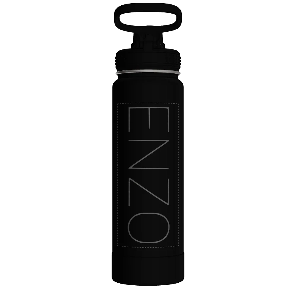 Takeya Actives Water Bottle With Spout Lid - 24oz Onyx - Model 51040-TAKEYA-ACTIVES-WATER-BOTTLE-WITH-SPOUT-LID-CUSTOMIZED-412-24OZ-ONYX