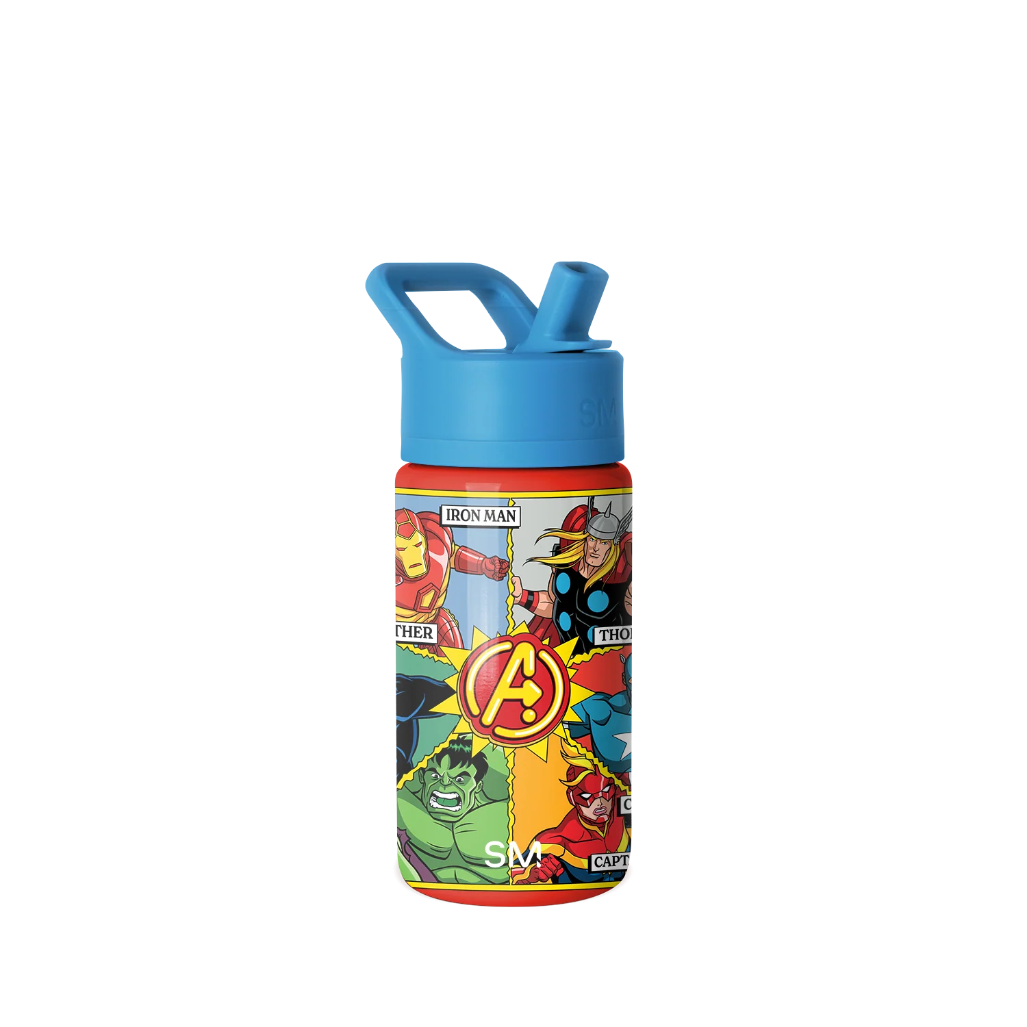 Simple Modern Summit Kids Water Bottle with Straw Lid - 14oz Avengers Comic