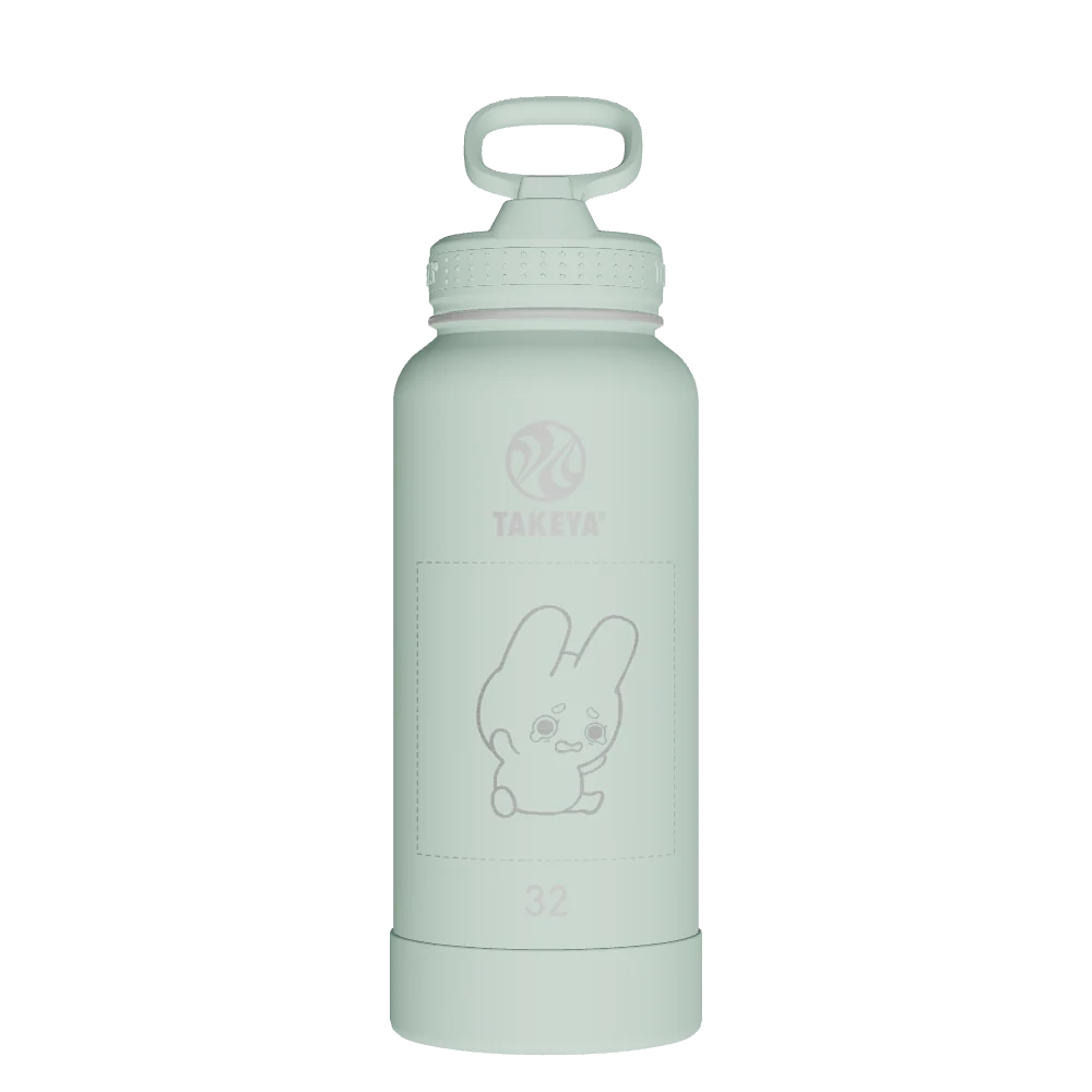 Takeya Actives Water Bottle With Straw Lid - 32oz Fresh Mint - Model 51245-TAKEYA-ACTIVES-WATER-BOTTLE-WITH-STRAW-LID-CUSTOMIZED-168-32OZ-FRESH-MINT