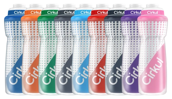 Cirkul 32oz. Insulated Squeeze Plastic Bottle & Sport Lid - Model INSSQZ32LIDSPORTWHTBLU