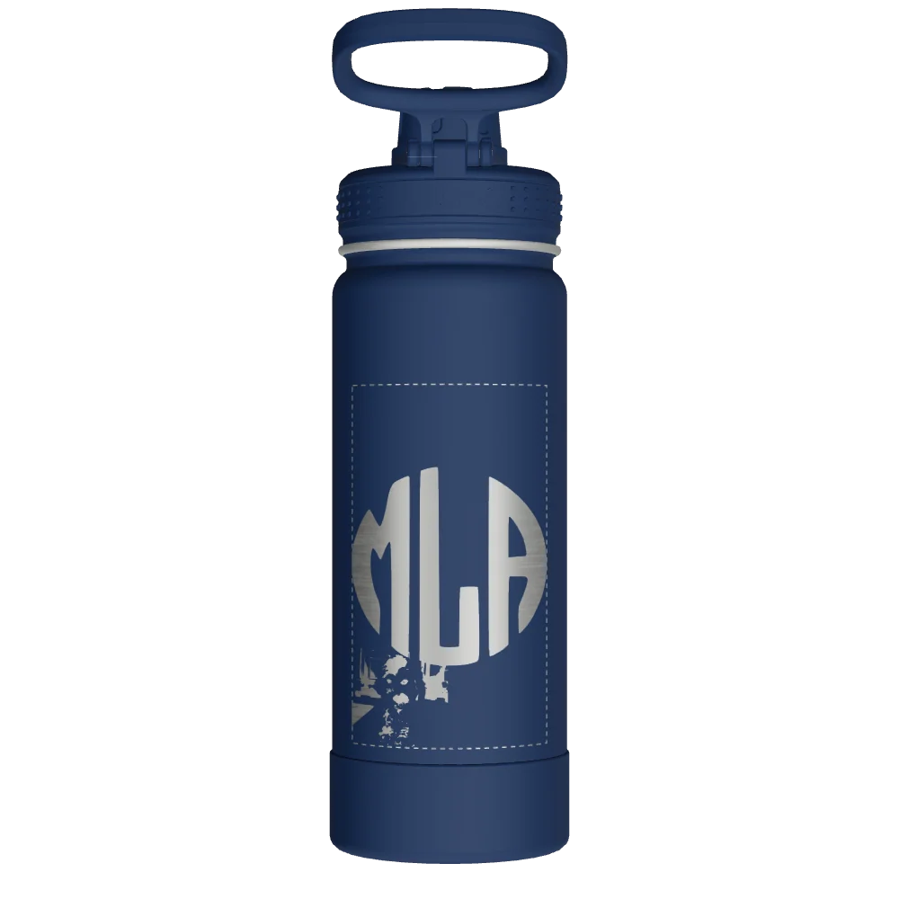 Takeya Actives Water Bottle With Spout Lid - 18oz Midnight - Model 51064-TAKEYA-ACTIVES-WATER-BOTTLE-WITH-SPOUT-LID-CUSTOMIZED-437-18OZ-MIDNIGHT