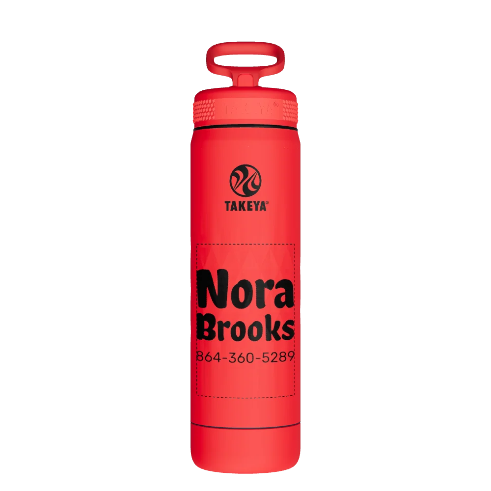Takeya Sport Water Bottle - 22oz Crimson Straw - Model 51325-TAKEYA-SPORT-WATER-BOTTLE-CUSTOMIZED-381-22OZ-CRIMSON-STRAW