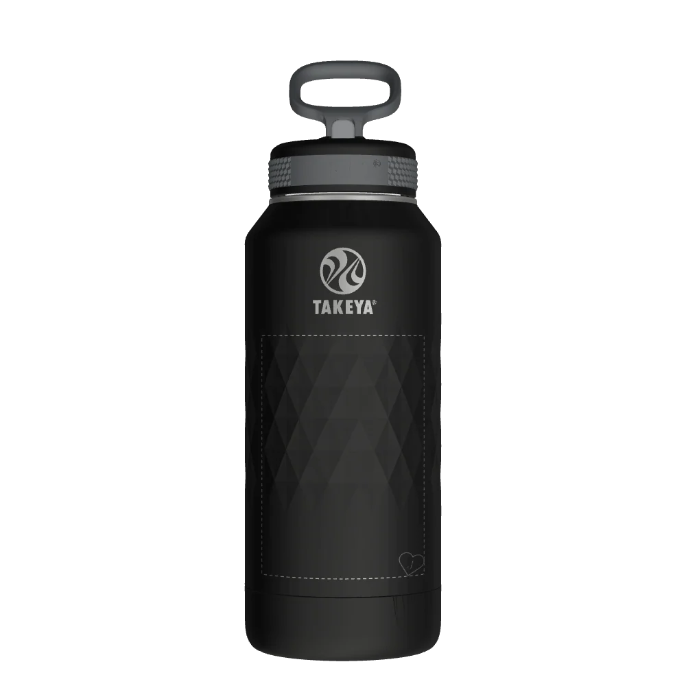 Takeya Sport Water Bottle - 32oz Obsidian Straw - Model 51339-TAKEYA-SPORT-WATER-BOTTLE-CUSTOMIZED-315-32OZ-OBSIDIAN-STRAW
