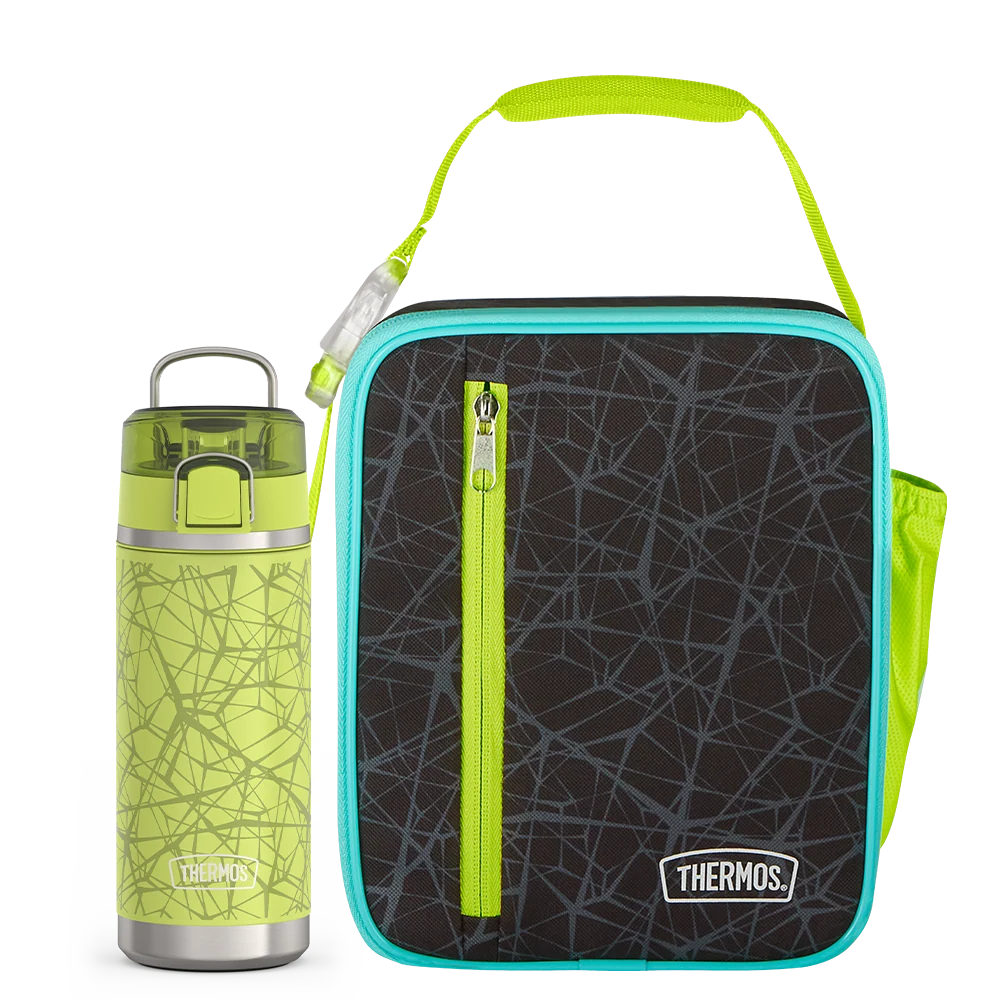 THERMOS Sport Web Upright & 18oz Icon™ Kids Water Bottle Bundle